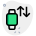 Internet cellular connectivity from smartwatch with arrows up and down icon