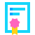 water color style certificate icon