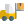Heavy material handling forklift vehicle with box up icon