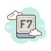 cloud style f7 키 icon