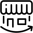 pastel glyph style shop pfeil icon
