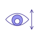 testing eye reflectors icon