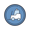 color hand drawn style 使用叉车 icon