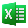 3d fluency style microsoft excel icon