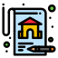 seguros-externos-bienes-bienes raíces-iconos-planos-lineales-colores-planos icon