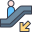 escalator down icon