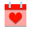 papercut style wedding day icon