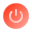 liquid glass color style shutdown icon