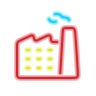 neon style fábrica icon
