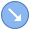 office s style circled down right icon
