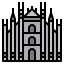 внешний-миланский собор-достопримечательности-itim2101-lineal-color-itim2101 icon