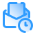 pulsar gradient style open envelope clock icon