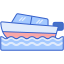 外部ボート休暇計画旅行海外フラットアイコン線形カラーフラットアイコン icon