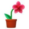 3d fluency style orchid icon