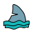doodle style shark icon