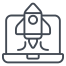 startup rocket icon