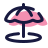 pulsar color style beach umbrella icon