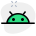 Android operating system bot isolated on a white background icon