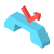 isometric color style missed call icon