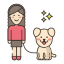 treinador-externo-treinamento de cães-flaticons-lineal-color-flat-icons-3 icon