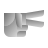 deco duotone style hand scissors icon