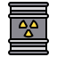 radioactive waste icon