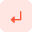 Enter button with arrow indication key layout icon