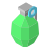 isometric color style grenade icon