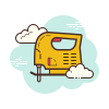 cloud style jigsaw icon