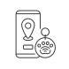 nfc and rfid pet tags icon
