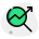 외부 시장 조사 - 확대경 및 선 그래프 - 시작 - 녹색 탈 - 부활 icon
