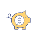 Piggy Bank With Dollar Sign icon