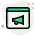external-broadcast-ads-with-browser-support-layout-logotype-advertising-green-tal-revivo icon