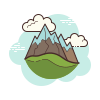 cloud style 알프스 산맥 icon
