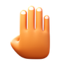 3d fluency style four fingers icon
