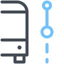pastel color style bus next stop icon