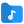 Music file stored on a folder for playback icon