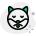 Unhappy dog with master pictorial representation emoji icon