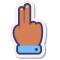 stickers style two fingers skin type 2 icon