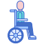 iconos planos de color lineal para atención médica y sanitaria para discapacitados externos icon