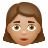 emoji style 여성 중간 피부색 icon