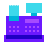 color glass style cash register icon