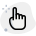 Scroll up or swipe with single finger on touch screen interface icon