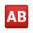 emoji-de-tipo-sangue-botão-ab icon