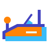 avantgarde style wooden hand plane icon