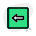 Left direction arrow for a hospital navigation layout icon