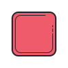 color hand drawn style 중지 icon