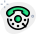 Classic outdated phone rotary dialing feature layout icon