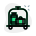 Luggage cart for carrying large items of passenger icon