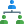 Organization lead and team leader structure diagram icon